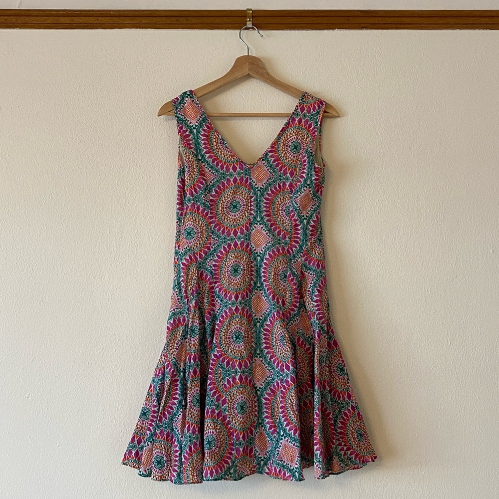 Anthropologie HD in Paris Medallion South Island Pink Floral Dress - Picture 2 of 6